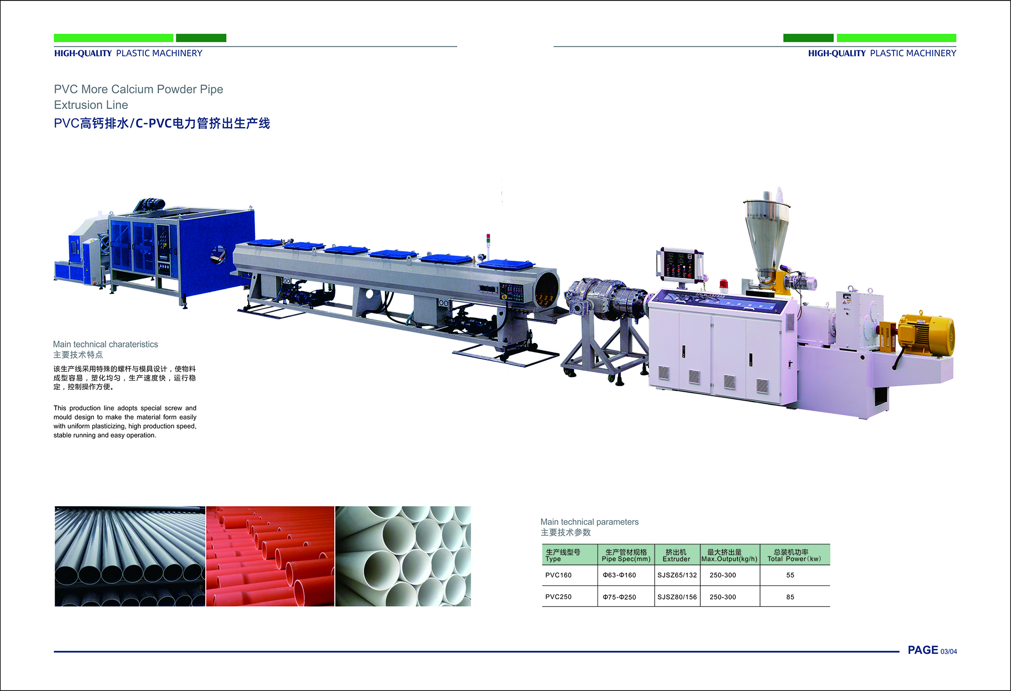 PVC高钙电力管生产线